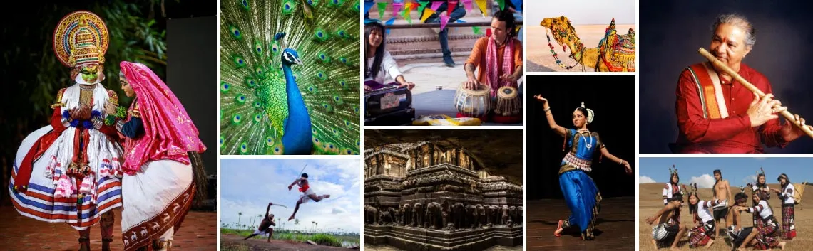 Collage depicting Indian culture