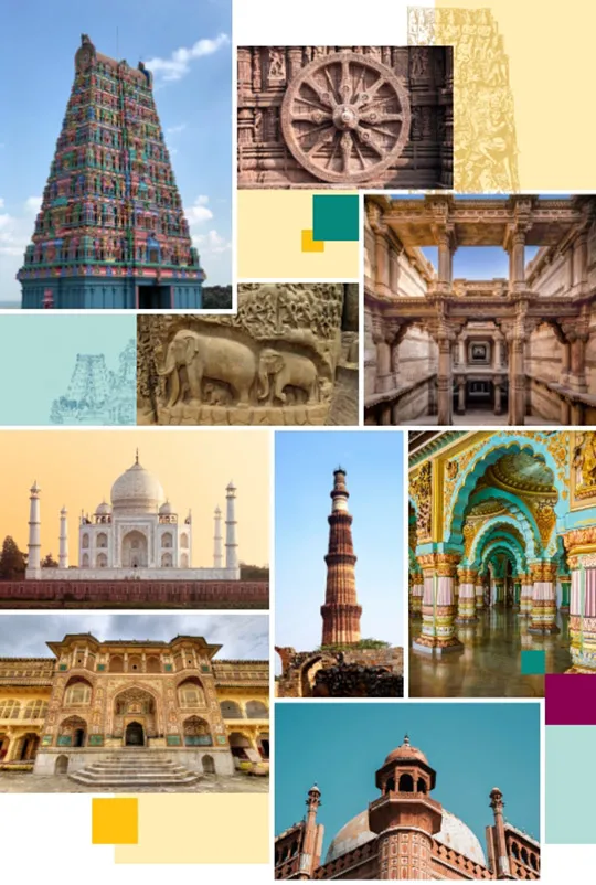 Indian marvellous architecture represented through forts, monuments and heritage sites